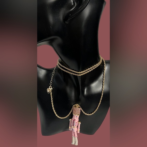 Betsey Johnson Nutcracker Rhinestone Long Pendant Necklace NWT - Picture 5 of 16